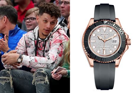 patrick mahomes rainbow rolex|patrick mahomes yacht watch.